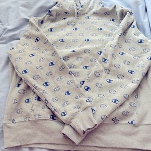 CHAMPION all over logo hoodie